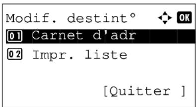 OLIVETTI dCopia 403MFen - Modification d'une destination - 2
