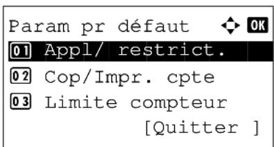 OLIVETTI dCopia 403MFen - Application d'une limite de restriction - 3