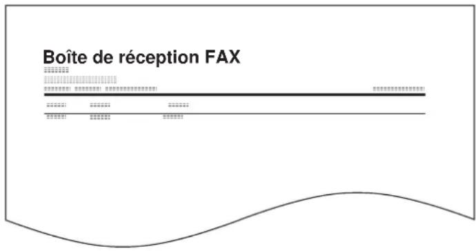 Boîte de réception FAX