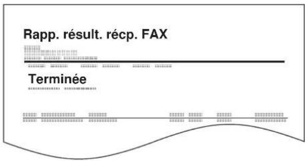 Rapp. résultat. récp. FAX Terminée