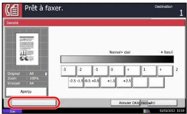 Prêt à faxer. Destination 1 Densité Original : A4 Zoom : 100% Envoyer : A4 Aporçu Normal+ clair + foncé -3 -2 -1 0 + 1 + -2,5 -1,5 -0,5 +0,5 +1,5 +2,5 Annuler OKAJ racoulli 02/02/2013 19:10