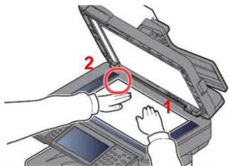 OLIVETTI dCopia 4513M plus - Mise en place des originaux sur la glace d'exposition - 1