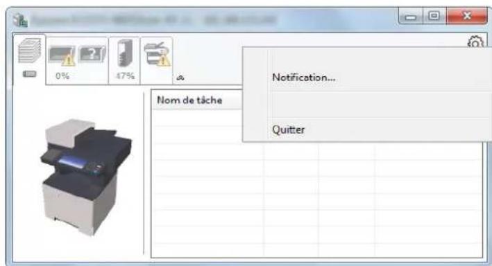 OLIVETTI dCopia 4513M plus - Menu contextuel de Status Monitor - 1