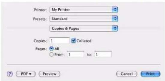 OLIVETTI dColor MF1600 plus - D'efinition des options d'impression - 2