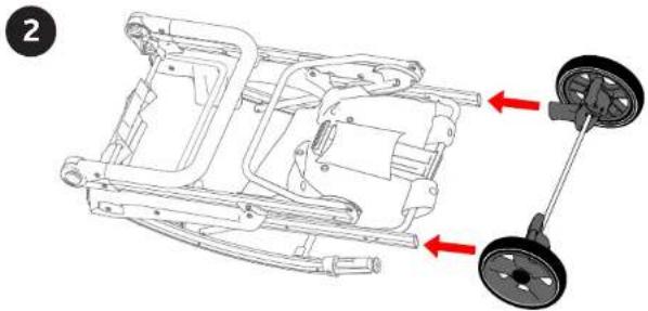 CHICCO KeyFit Caddy - Fixer les roulettes arrière - 1