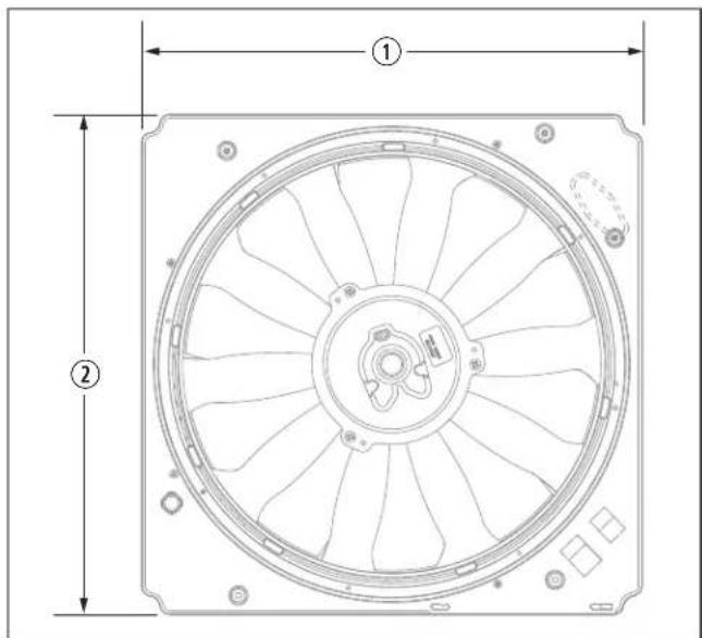 DOMETIC FanTastic Vent 3350 - Vent Fan Dimensions - 1