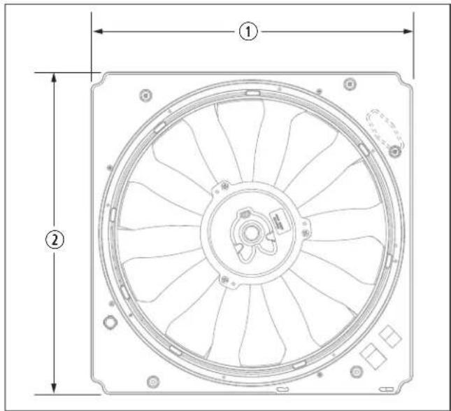 DOMETIC FanTastic Vent 3350 - Dimensions du ventilateur d'extraction - 1