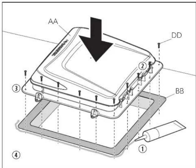 DOMETIC FanTastic Vent 3350 - Montaje en respiradero - 1