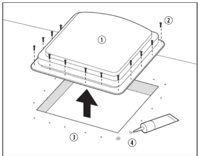 DOMETIC FanTastic Vent 3350 - WARNING: FIRE OR ELECTRICAL SHOCK HAZARD. Failure to obey these warnings could result in death or serious injury. - 1