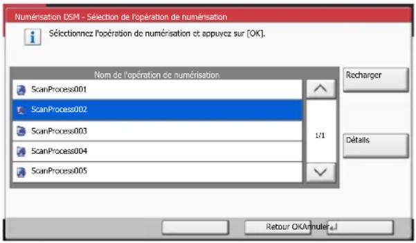 OLIVETTI dCopia 4500MF plus - Sélectionner le processus de numérisation à utiliser et appuyer sur [OK]. - 1