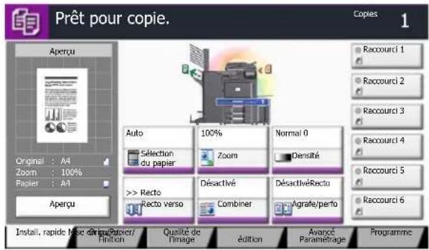 OLIVETTI dCopia 4500MF plus - Placer les originaux dans la machine pour réserver la copie et configurer les paramétres de copie. - 1