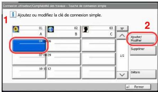 OLIVETTI dCopia 4500MF plus - Entre les informations de l'utilisateur. - 1