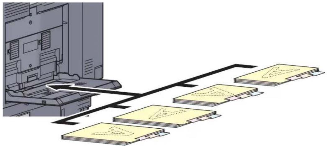 OLIVETTI dCopia 4500MF plus - Lors du chargement de papier à onglet dans le bac MF - 1