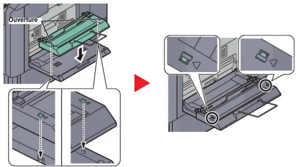 OLIVETTI dCopia 4500MF plus - Installer le plateau pour banniere. - 2