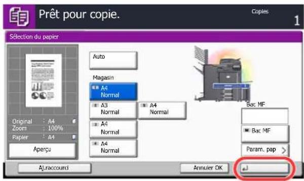 OLIVETTI dCopia 4500MF plus - Utilisation de la touche [Entree] ( - 1