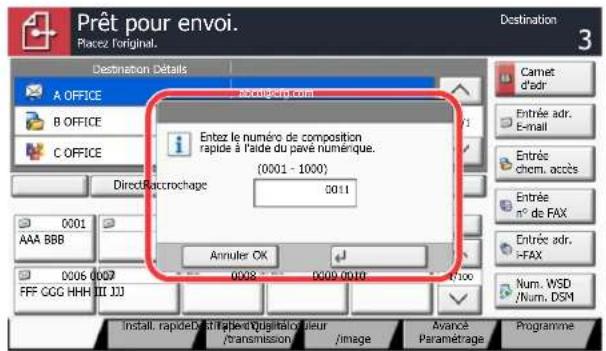 OLIVETTI dCopia 4500MF plus - Utilisation de la touche de [Recherche rapide par n^g] ( - 4