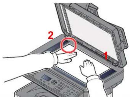 OLIVETTI dCopia 4514MF - Mise en place des originaux sur la glace d'exposition - 1