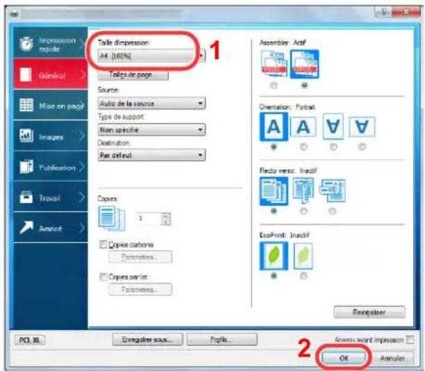 OLIVETTI dCopia 4514MF - Configurer le format de papier d'impression. - 1