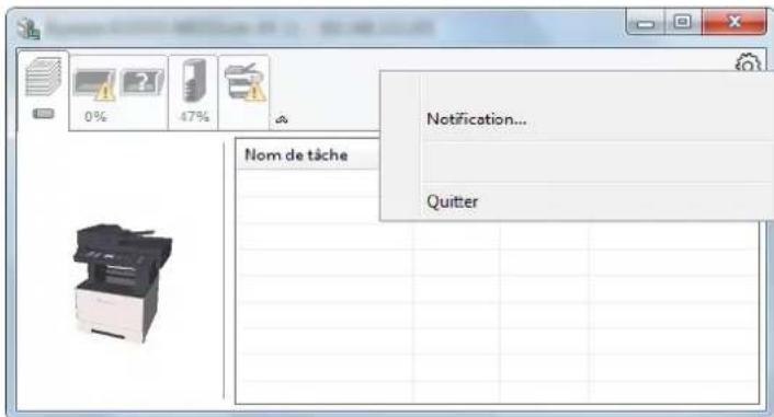 OLIVETTI dCopia 4514MF - Menu contextuel de Status Monitor - 1