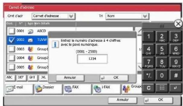 OLIVETTI dCopia 8001MF - Lorsque les touches numériques ne sont pas prévues sur l'écran de base du fax - 3