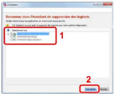 OLIVETTI dCopia 8001MF - Désinstaller le logiciel. - 1