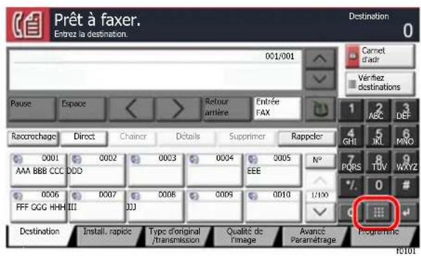 OLIVETTI dCopia 8001MF - Utilisation de la touche recherche rapide par n^ - 2