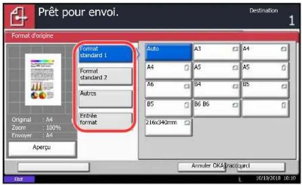 OLIVETTI dCopia 6500MF plus - Sélection du format de l'original - 1