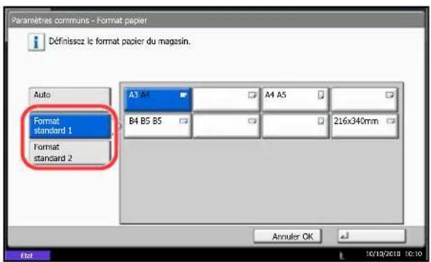 OLIVETTI dCopia 6500MF plus - Spécification du format de papier et du type de support pour les magasins - 2