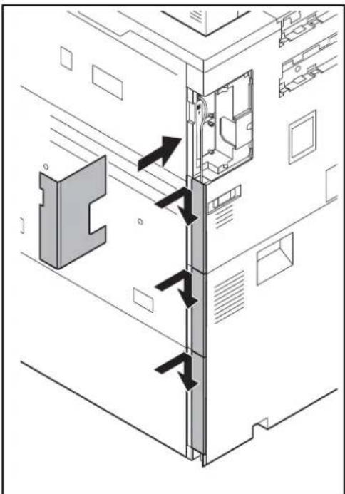 OLIVETTI dCopia 6500MF plus - Raccordement du cable LAN (en option) - 5