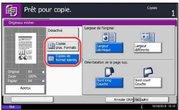 OLIVETTI dCopia 6500MF plus - Selection du mode de copie - 1