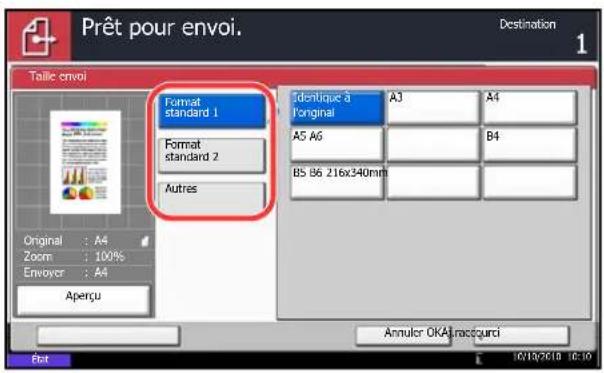 OLIVETTI dCopia 6500MF plus - Relations entre les options Format d'origine, Taille envoi et Zoom - 1