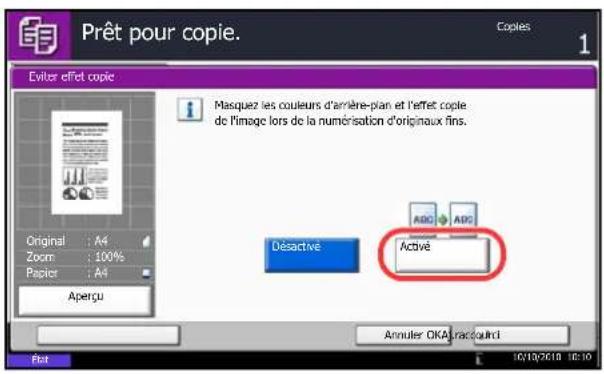OLIVETTI dCopia 6500MF plus - Éviter effet copie - 1