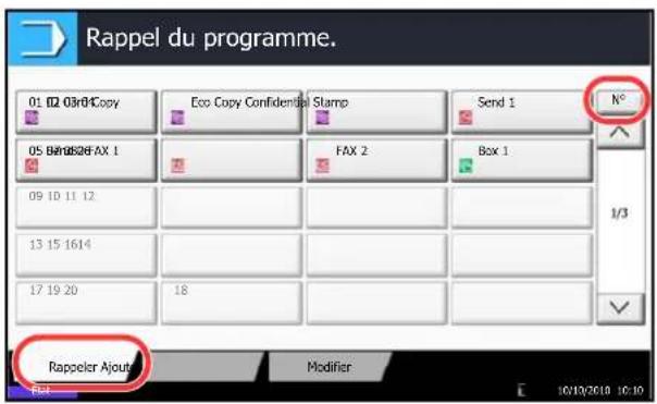 OLIVETTI dCopia 6500MF plus - Rappel de programmes - 1