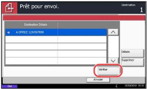 OLIVETTI dCopia 6500MF plus - Écran de confirmation des destinations - 1
