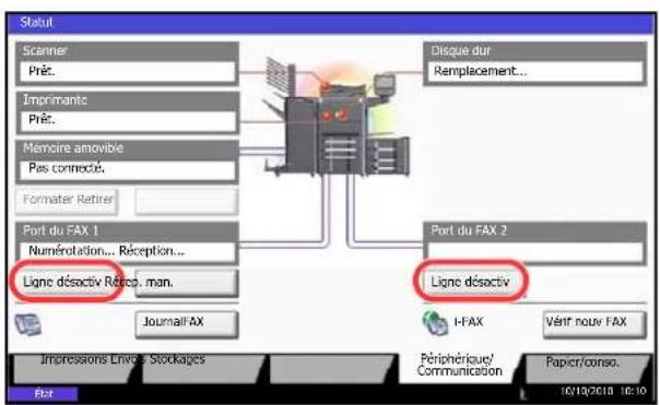 OLIVETTI dCopia 6500MF plus - Annulation d'une communication fax - 1