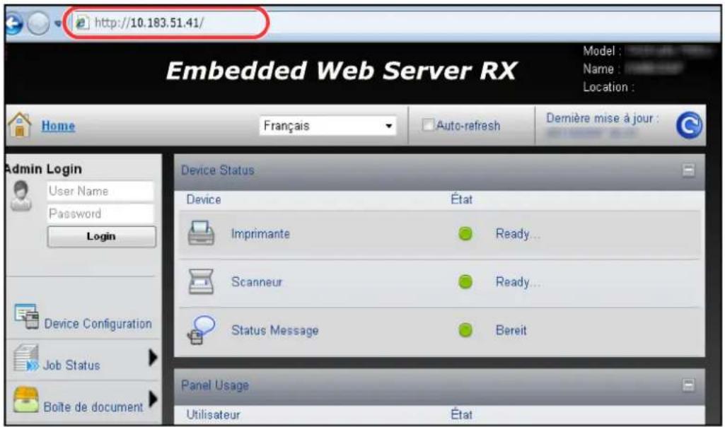 OLIVETTI dCopia 6500MF plus - Embedded Web Server RX (paramétres e-mail) - 1