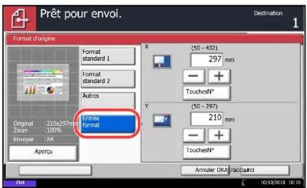 OLIVETTI dCopia 6500MF plus - Sélection du format de l'original - 2