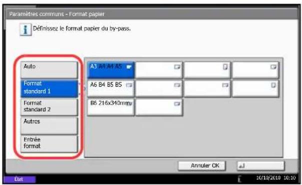 OLIVETTI dCopia 6500MF plus - Spécification du format de papier et du type de support pour les magasins - 5