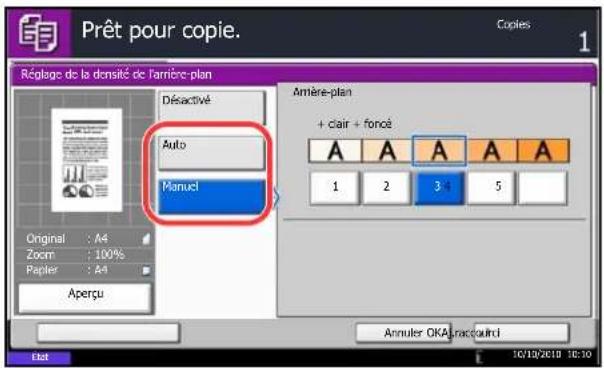 OLIVETTI dCopia 6500MF plus - Rég. densité arrêté-plan - 2