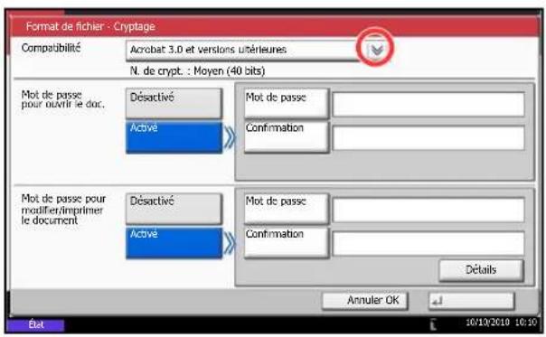 OLIVETTI dCopia 6500MF plus - Fonctions de cryptage PDF - 1