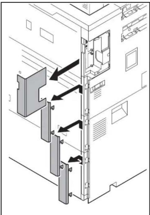 OLIVETTI dCopia 6500MF plus - Raccordement du cable LAN (en option) - 2