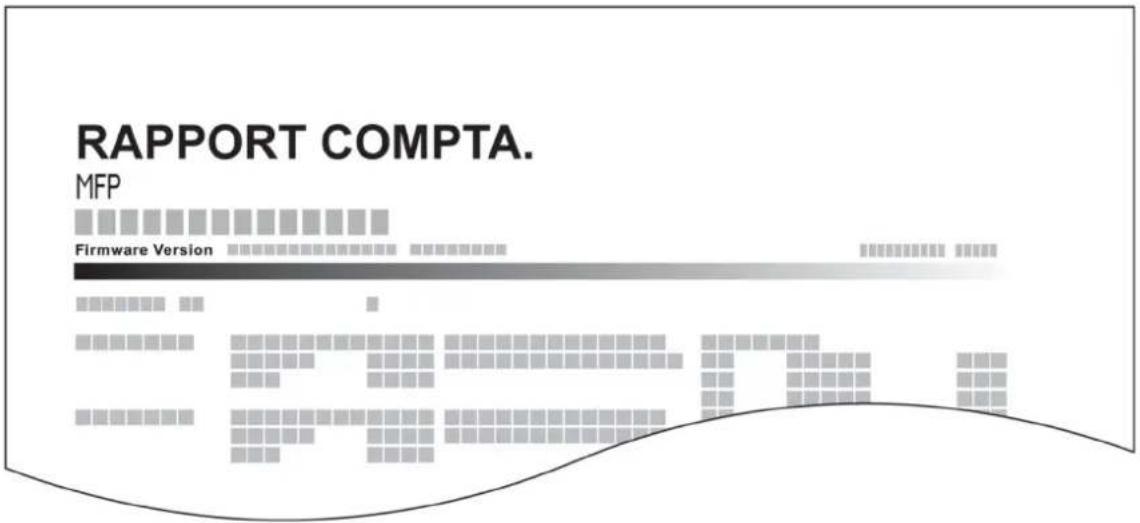 OLIVETTI dColor MF2604en - Impression d'un rapport de comptabilité - 1