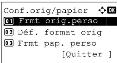 OLIVETTI dColor MF2604en - Sélection du format de papier et du type de support pour le bac MF - 3