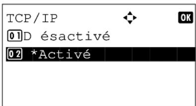 OLIVETTI dColor MF2604en - Configuration TCP/IP (IPv4) (par saisie d'adresses IP) - 8