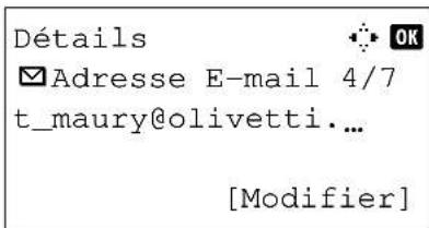 OLIVETTI dColor MF2604en - Saisie d'adresse e-mail - 1