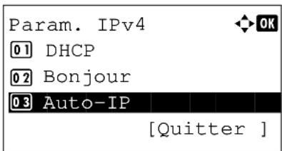 OLIVETTI dColor MF2604en - Configuration TCP/IP (IPv4) (lorsqu'une adresse IP est attribuée automatique) - 11