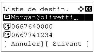 OLIVETTI dColor MF2604en - Écran de confirmation de destination - 3