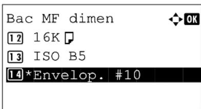 OLIVETTI dColor MF2604en - Sélection du format de papier et du type de support pour le bac MF - 6