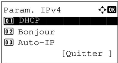 OLIVETTI dColor MF2604en - Configuration TCP/IP (IPv4) (lorsqu'une adresse IP est attribuée automatique) - 9