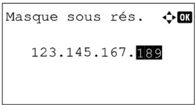 OLIVETTI dColor MF2604en - Configuration TCP/IP (IPv4) (par saisie d'adresses IP) - 16